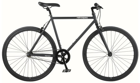Retrospec Harper Fixie Bike in Matte Black