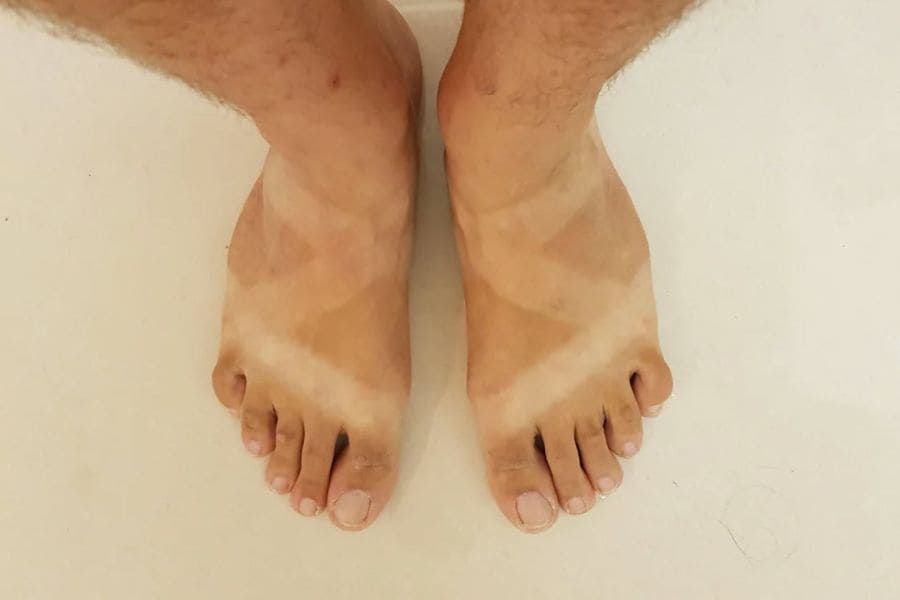 sandals cycling tan lines