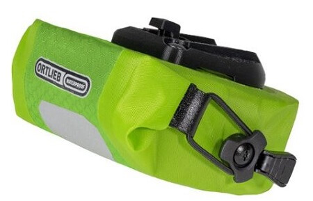 OrtliebMicro Two Seat Bag in green/lime colour