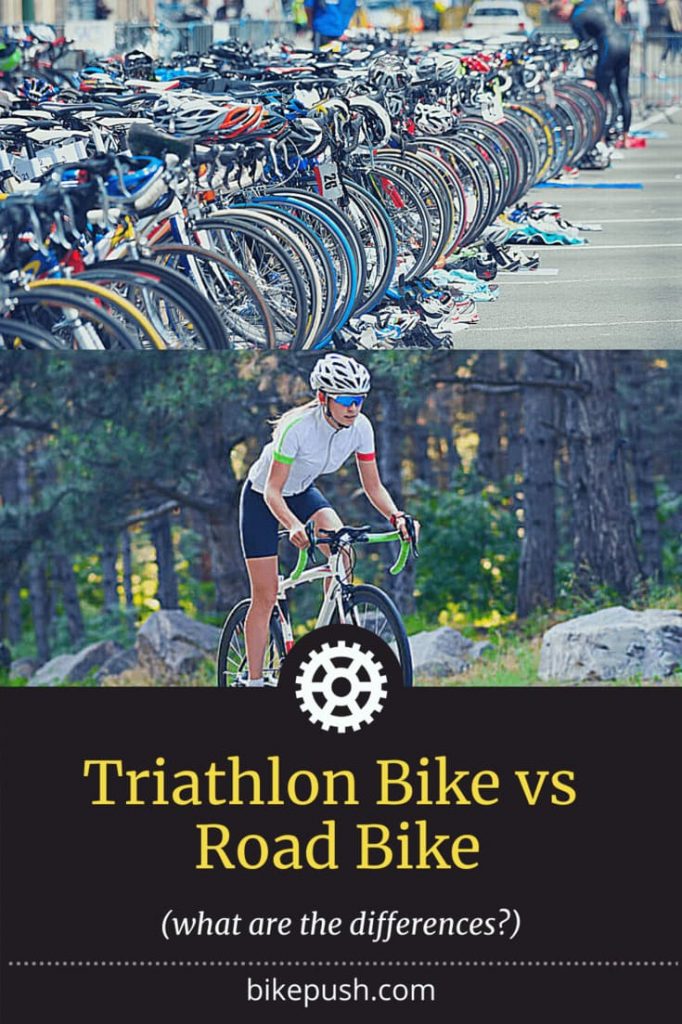 Pinterest image for Triathlon vs Road Bike