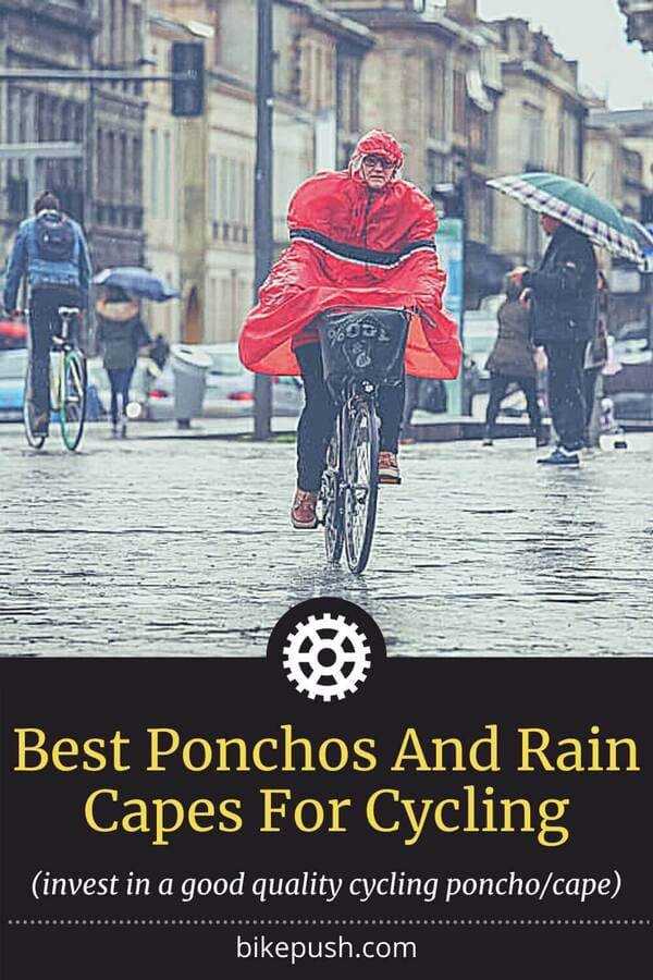 Pinterest Pin for Best Ponchos and Rain Capes for Cycling
