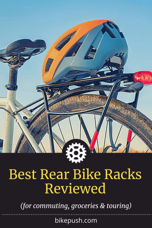 Best Rear Bike Rack For Commuting, Groceries & Touring – Pinterest image