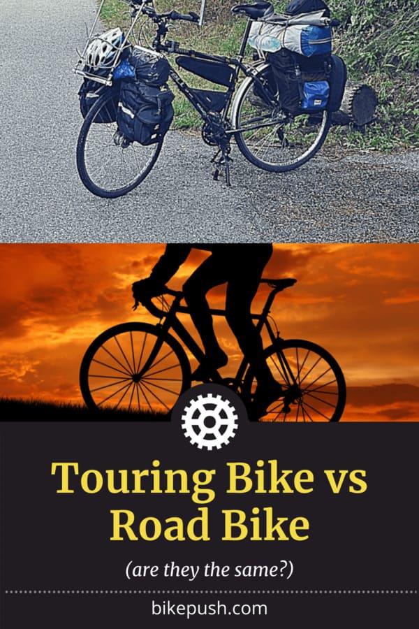 Pinterest Pin for Touring vs Road bike