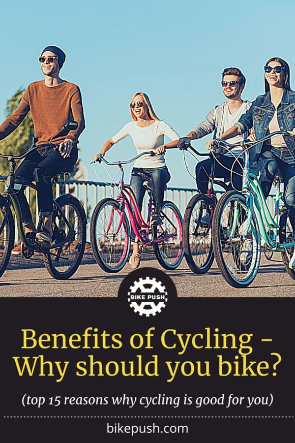 Cycling benefits - Pinterest image