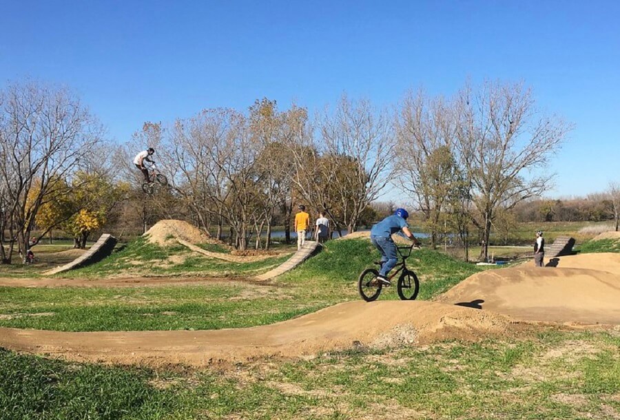 Teen bikers cycling in Big Marsh Bike Park - Flickr Image