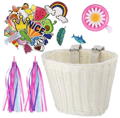 Boao Children's Bicycle Basket with Accessories