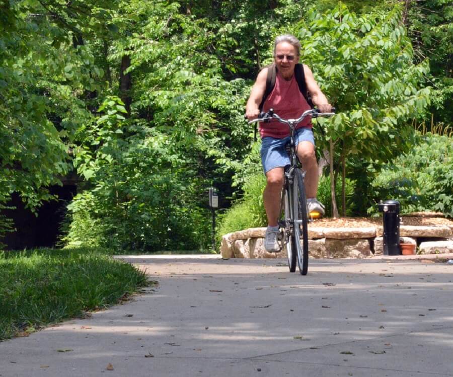 Senior cycling around Heights Hike And Bike Trail - Flickr Image