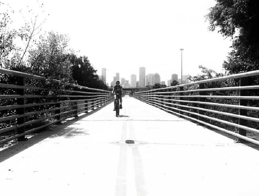 White Oak Bayou Greenway in black and white - Flickr Image