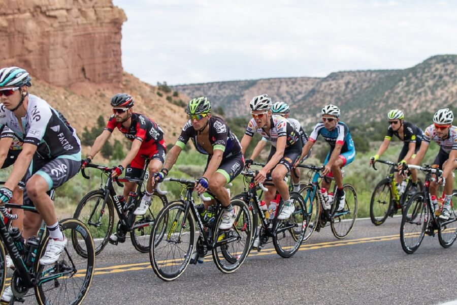 cyclists race on Scenic Byway 12 near Torrey, Utah - Flickr image