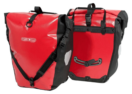 Ortlieb Back-Roller Classic Panniers Pair in Red color