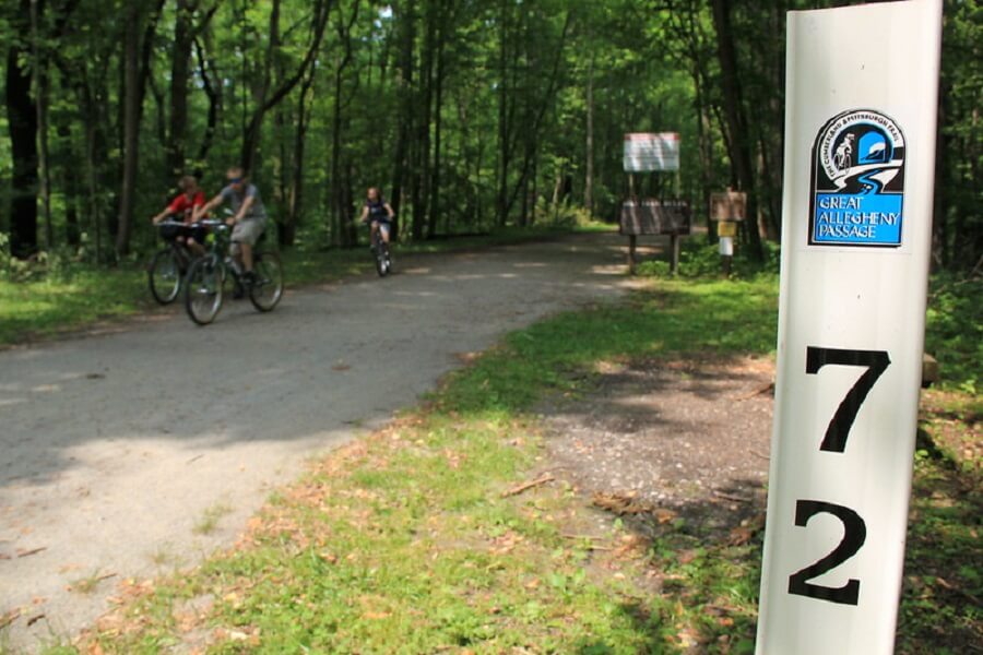 Group of young cyclists at the Great Allegheny Passage - Flickr Image