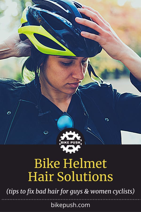 Bike Helmet Hair - Tips To Fix Bad Hair For Guys & Women (Commuting & Casual) - Pinterest Pin Small Image