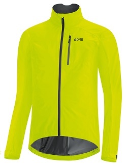 14. Gore Wear Gore-Tex Paclite Men’s Cycling Jacket in Neon Yellow color