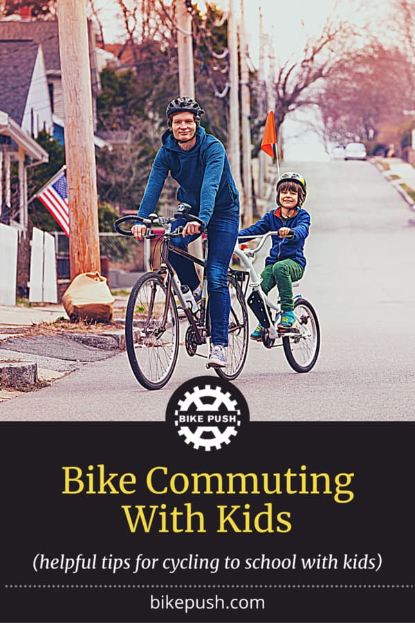 Tips For Bike Commuting With Kids - Pinterest Pin Small Image