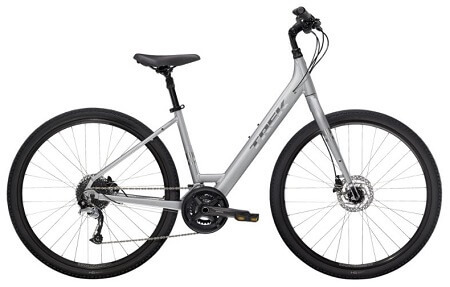 Trek Verve 3 Disc Lowstep in Quicksilver color