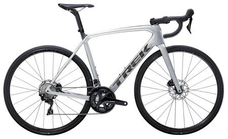 Trek Émonda SL 5 Disc Road Bike in Quicksilver/Brushed Chrome color