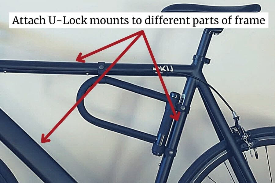 Attach a u-lock to the frame of your bicycle