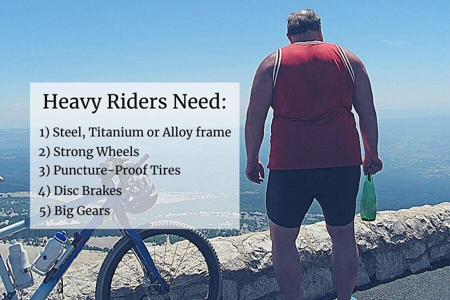 Things that heavy bike riders need in a bicycle