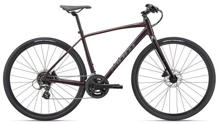 Giant Escape Disc 2 Commuter Bike in Rosewood color