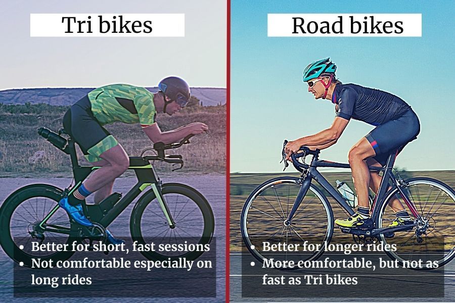 Road bicycle vs Triathlon bike compared