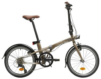 B’Twin Tilt 900 20” Folding Bike in Ochre color