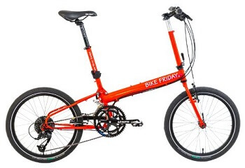Bike Friday New World Tourist Folding Bike in Flag Red color