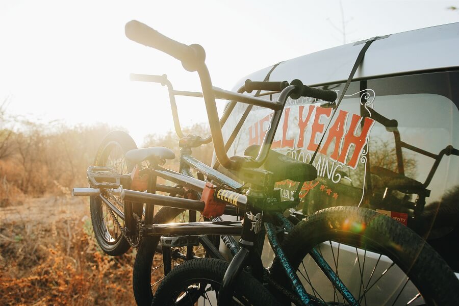 Two Bikes On A Trunk-Mounted Rack
