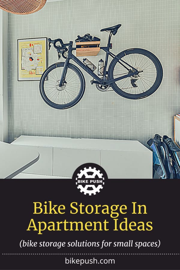Bike Storage In Apartment Ideas - Pinterest Pin Small Image