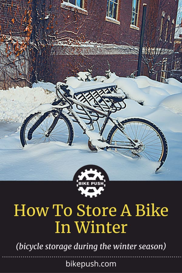 Winter Bike Storage - Pinterest Pin Small Image