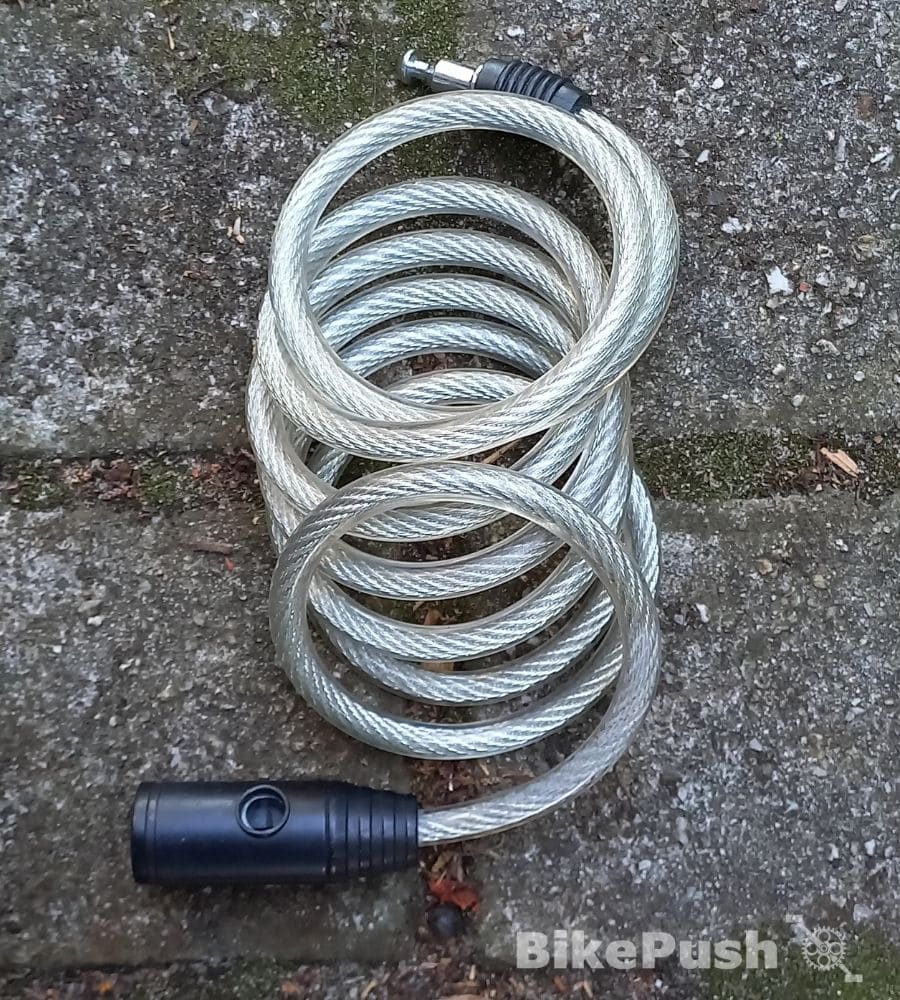 cable lock on the ground