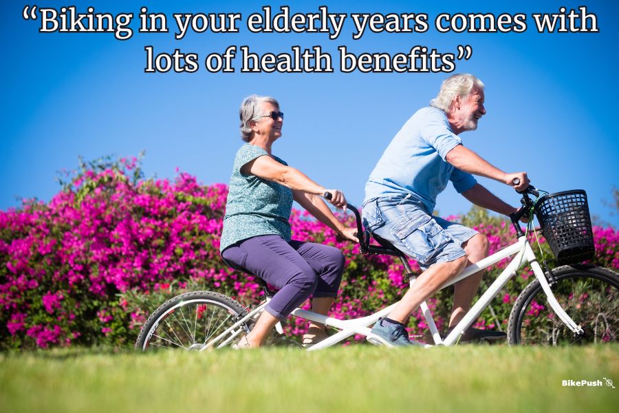 Biking in your elderly years comes with lots of health benefits