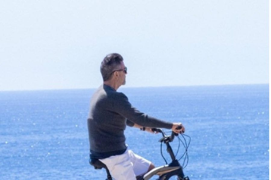 Simon Cowell on Bicycle