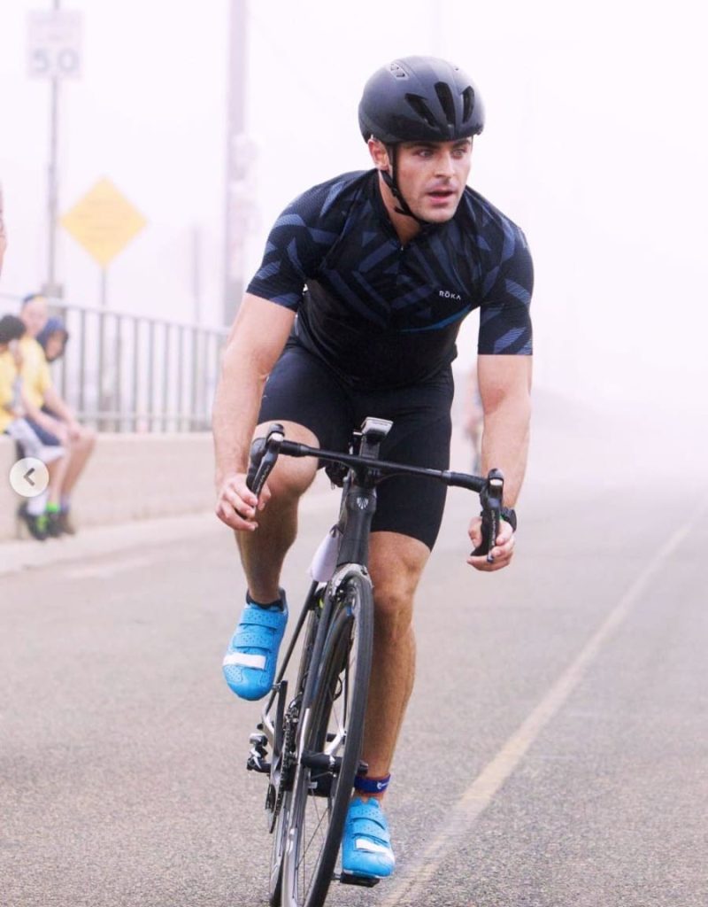 Zac Efron on road bike