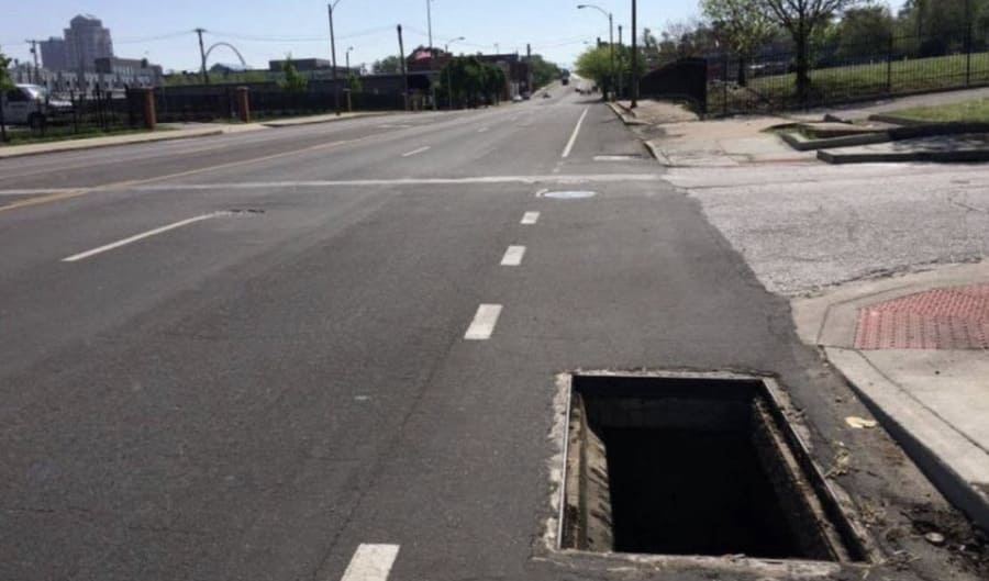 St Louis bad bike lane