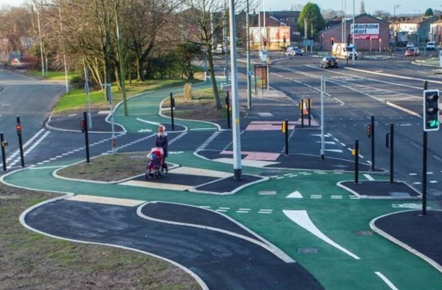 Warrington UK Bike Lane