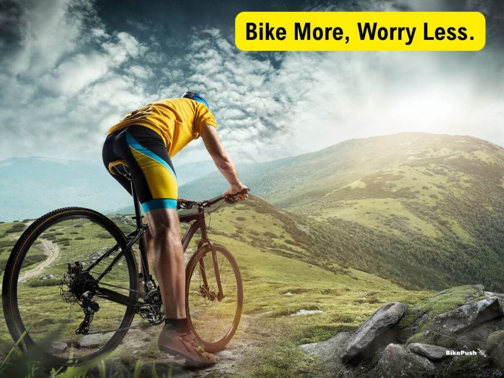 bike more, worry less quote