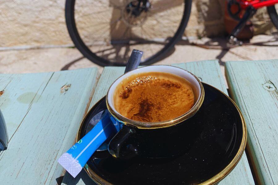 Coffee for a cyclist