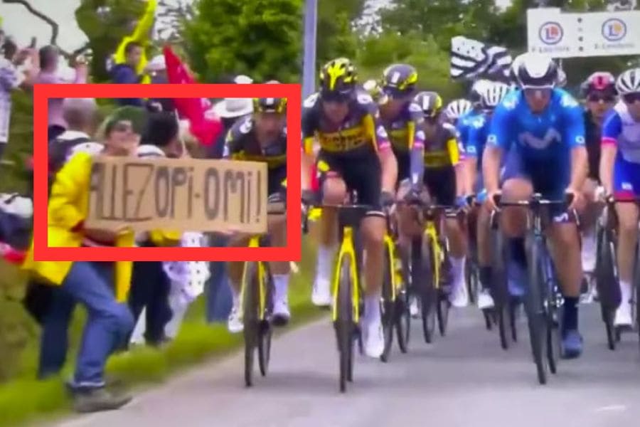 Fan makes Tour de France peloton crash