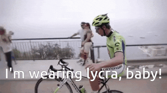 wearing lycra gif funny