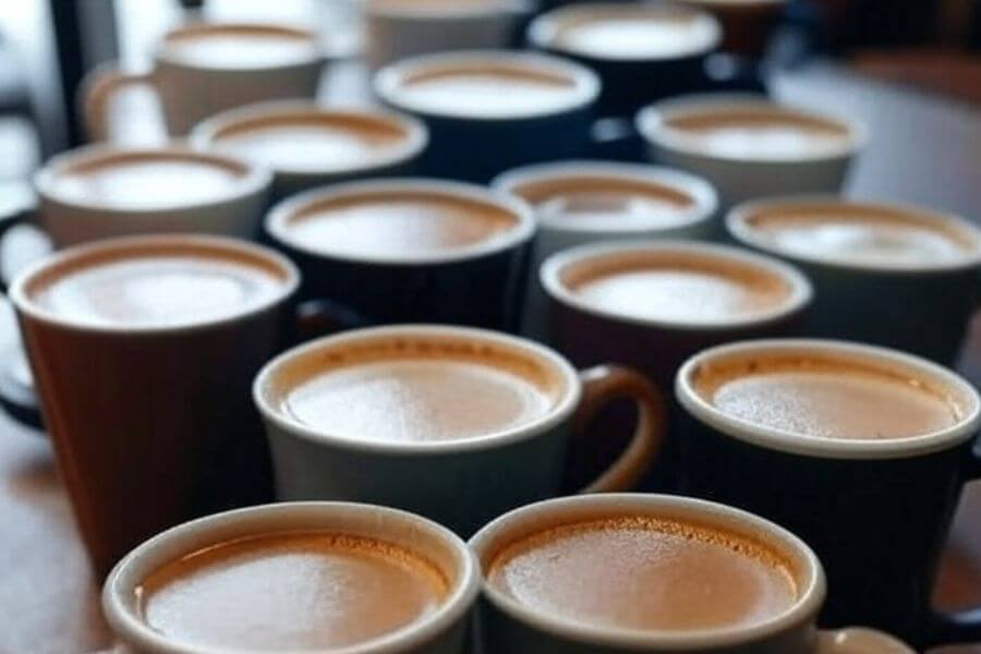 10 cups of coffee
