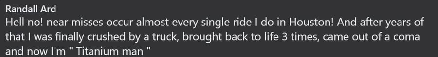near misses occur almost every single ride