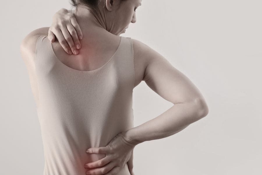 woman with back pain