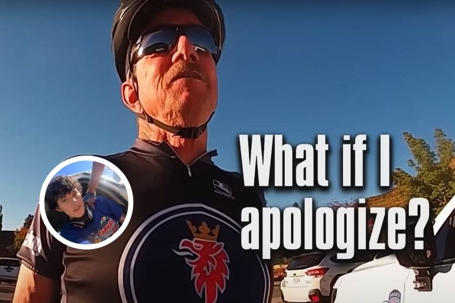 Angry Cyclist Confronts Driver Before Calling Cops - BikePush