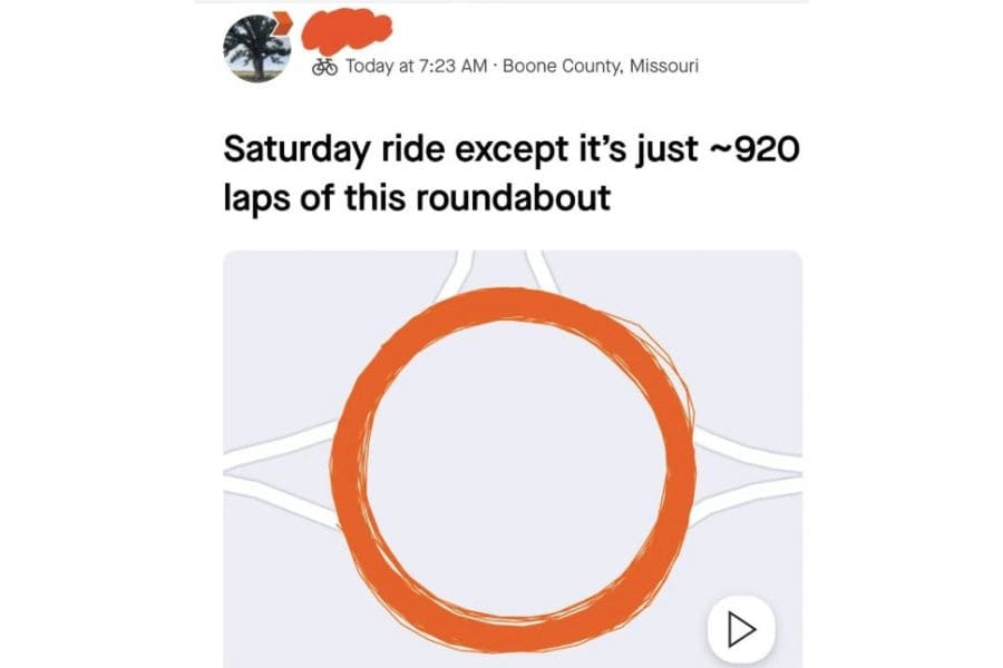 Cyclist Rides 150 miles in a roundabout (1)