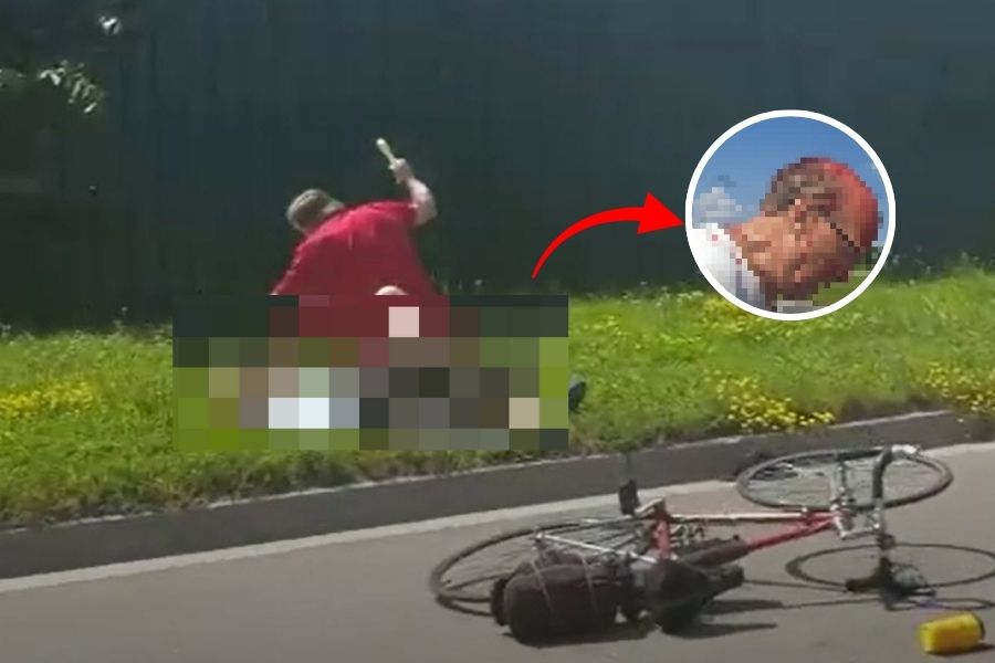Raging Driver Attacks Senior Cyclist with Club - BikePush