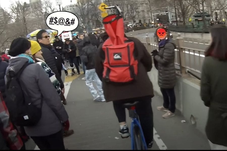 This “Hero” Just Schooled A BIKE LANE FULL OF TOURIST WALKERS - BikePush
