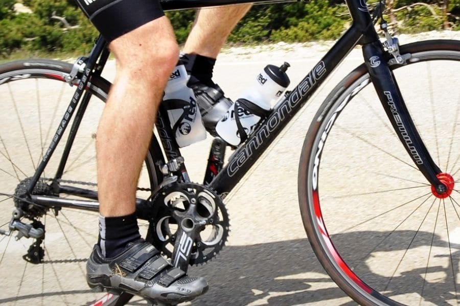 Bike water bottle on down tube